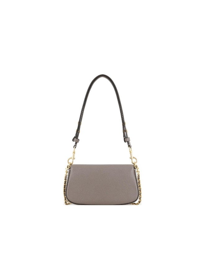 توري بورش رفرف إغلاق جلد البقر حقيبة الحصى تحت الإبط ، حقيبة الكتف ، حقيبة كروس الجسم - Image 5