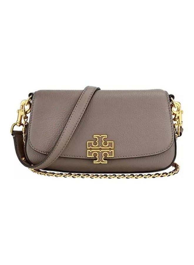 توري بورش رفرف إغلاق جلد البقر حقيبة الحصى تحت الإبط ، حقيبة الكتف ، حقيبة كروس الجسم - Image 1