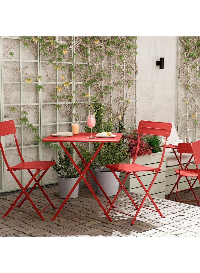 Zaboon Table, Bright Red Outdoor, 65X65 Cm - Image 3