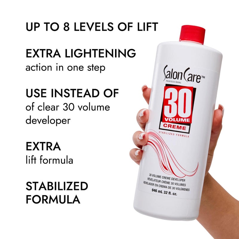 Salon Care 30 Volume Creme Developer 32 Oz - Image 4