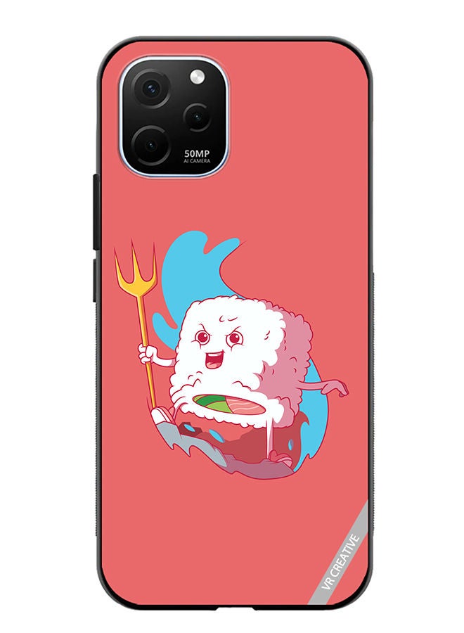 VR CREATIVE Protective Case Cover For Huawei Enjoy 50z King Sushi Design Multicolour - Image 1
