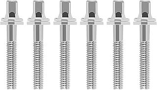 EASTROCK EASTROCK Drum Tension Rods Drum Screw 6 Pack M5X45 mm Percussion Replacement Accessory Drum Kit Screws (Silver)  - Image 1