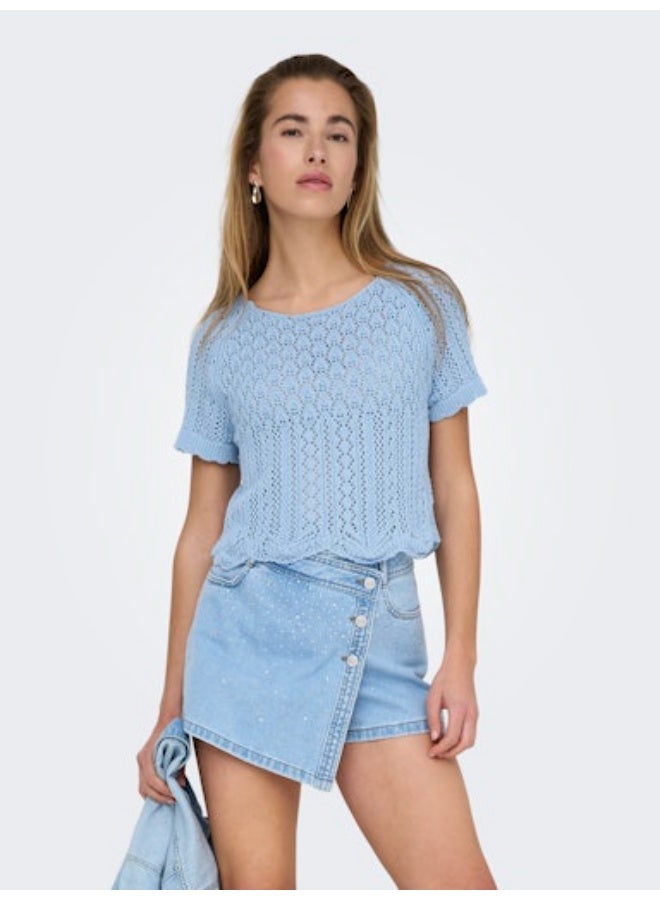 ONLY ONLY Womens Nola Life Shortsleeve Pullover Knit  - Image 3