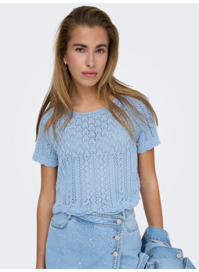 ONLY ONLY Womens Nola Life Shortsleeve Pullover Knit  - Image 5