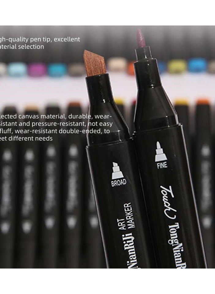 Touch 24-color double-sided marker set with carrying bag for adult and child artists - Image 3