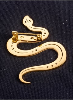 The Black Pearl Accessories Stainless Steel Golden Brooch - Snake  - Image 2