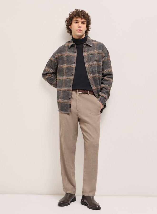 THE BEAR HOUSE Shacket for Men | Long Sleeve, Casual Button-Down | Soft, Breathable Fabric for Work, Everyday, & All-Season Wear in Stylish Design - Image 4
