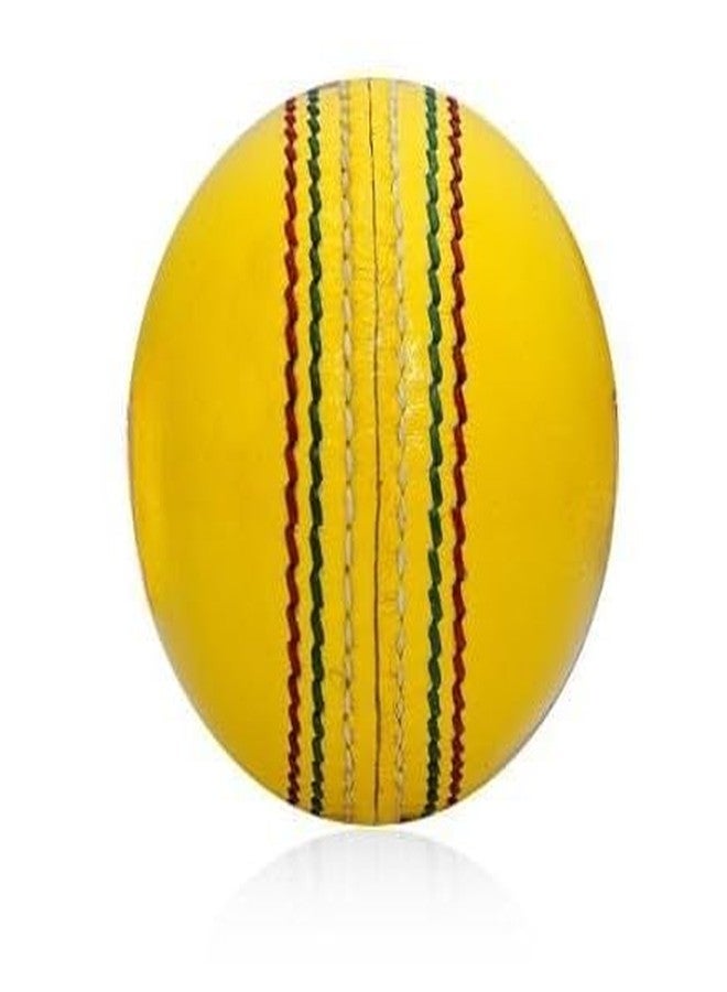 NE NEPTUNE Cricket Ball Genuine Yellow Leather Cricket Balls for Indoor Cricket Practice,Training, Matches for Seniors & Juniors (Yellow Leather) Pack of 1 - Image 2