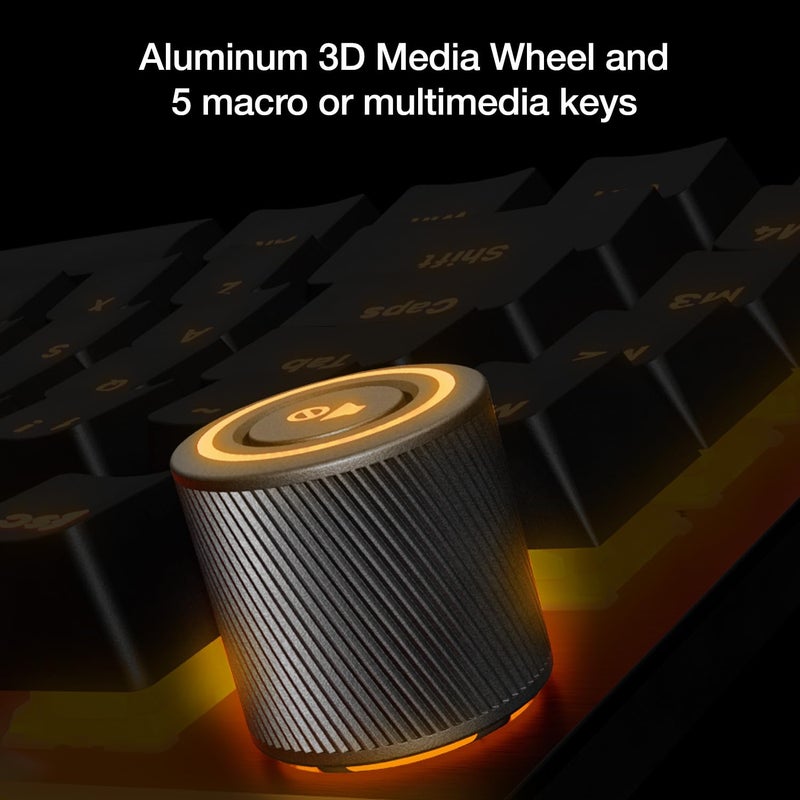 be quiet! Light Mount Mechanical Keyboard | Linear | Hot-Swappable Lubricated Silent Switches | 3D Media Wheel | ARGB Keyboard | Quality PBT Double-Shot Keycaps | Programmable | BT003US - Image 5