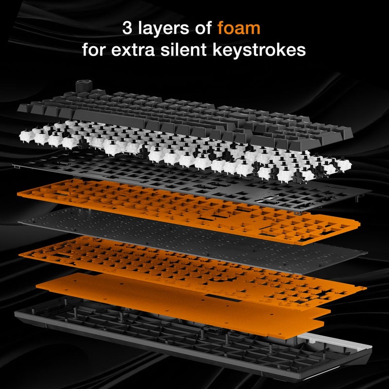 be quiet! Light Mount Mechanical Keyboard | Linear | Hot-Swappable Lubricated Silent Switches | 3D Media Wheel | ARGB Keyboard | Quality PBT Double-Shot Keycaps | Programmable | BT003US - Image 3