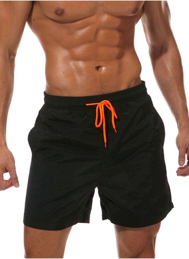 NIBEMINENT - Solid Beach Shorts Black - Image 1