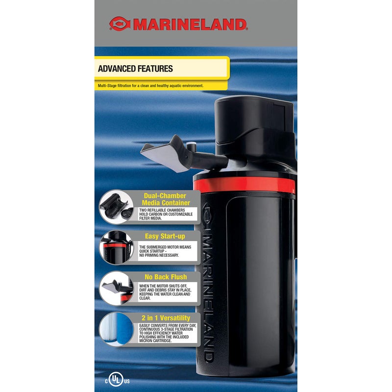 MarineLand Magnum Polishing Internal Canister Filter, For aquariums Up To 97 Gallons, 10.5 IN (ML90770) - Image 2