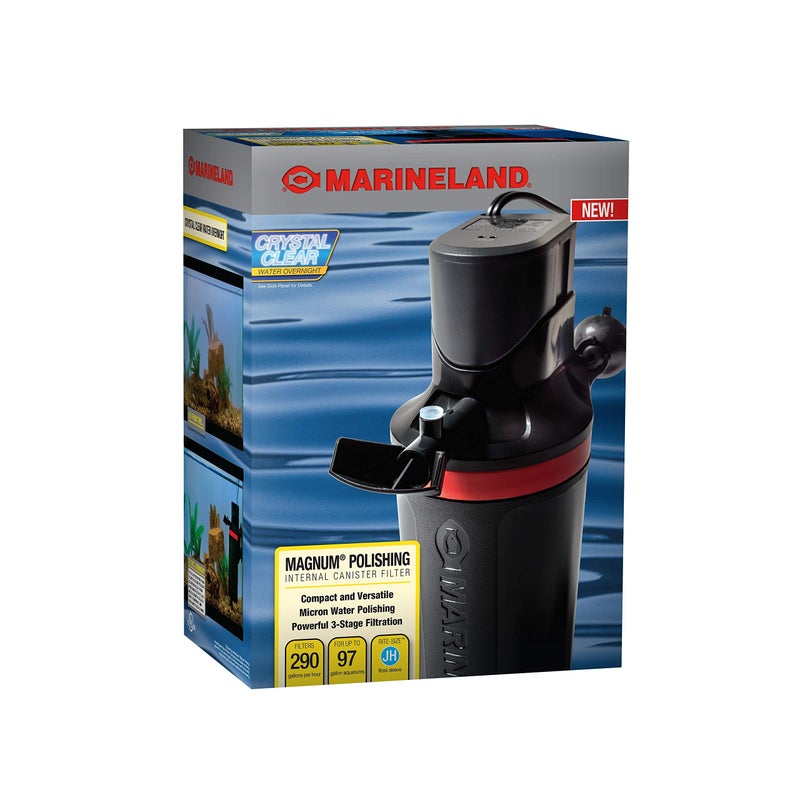 MarineLand Magnum Polishing Internal Canister Filter, For aquariums Up To 97 Gallons, 10.5 IN (ML90770) - Image 1