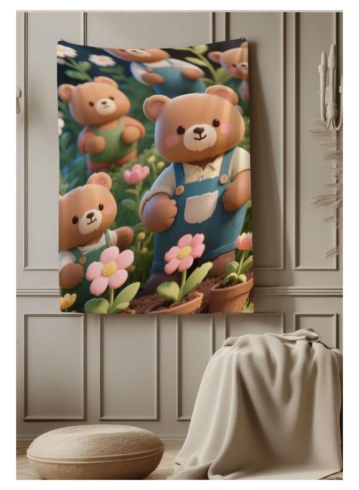 general Children's or student cartoon flannel thin blanket (warm and comfortable, suitable for sleep, games) 100cm*150cm - 1025 - Image 1