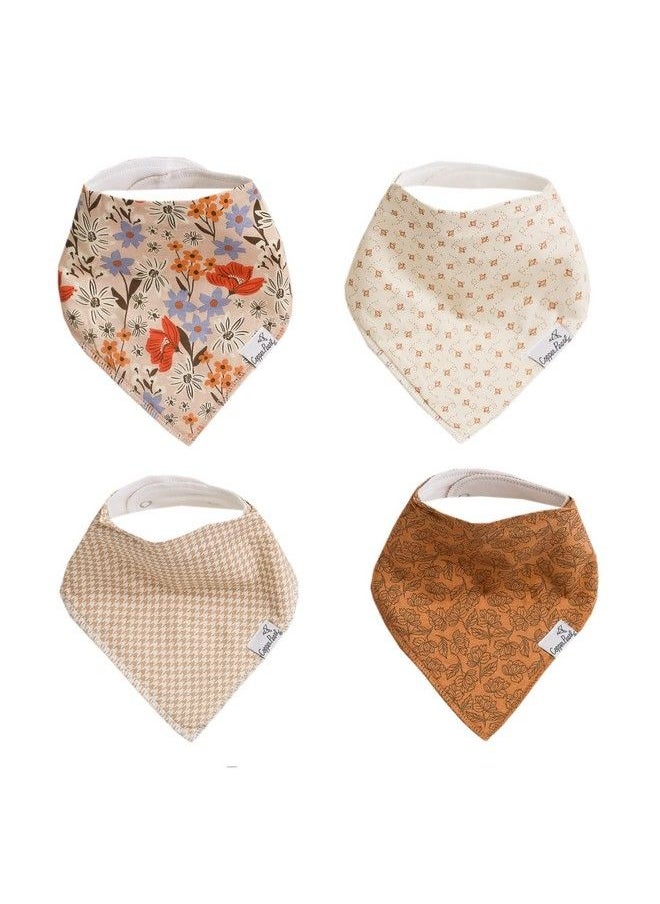 Copper Pearl Baby Bandana Drool Bibs For Drooling And Teething 4 Pack Gift Set Eden Soft Set Of Cloth Bandana Bibs For Any Baby Girl Or Boy Cute Registry Ideas For Baby Shower Gifts  - Image 1