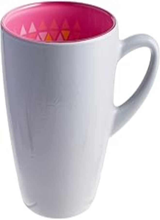 Ocean OCEAN GLASS MUG - POPPY PINK COFFEE MUG, SET OF 6, 320 ML 