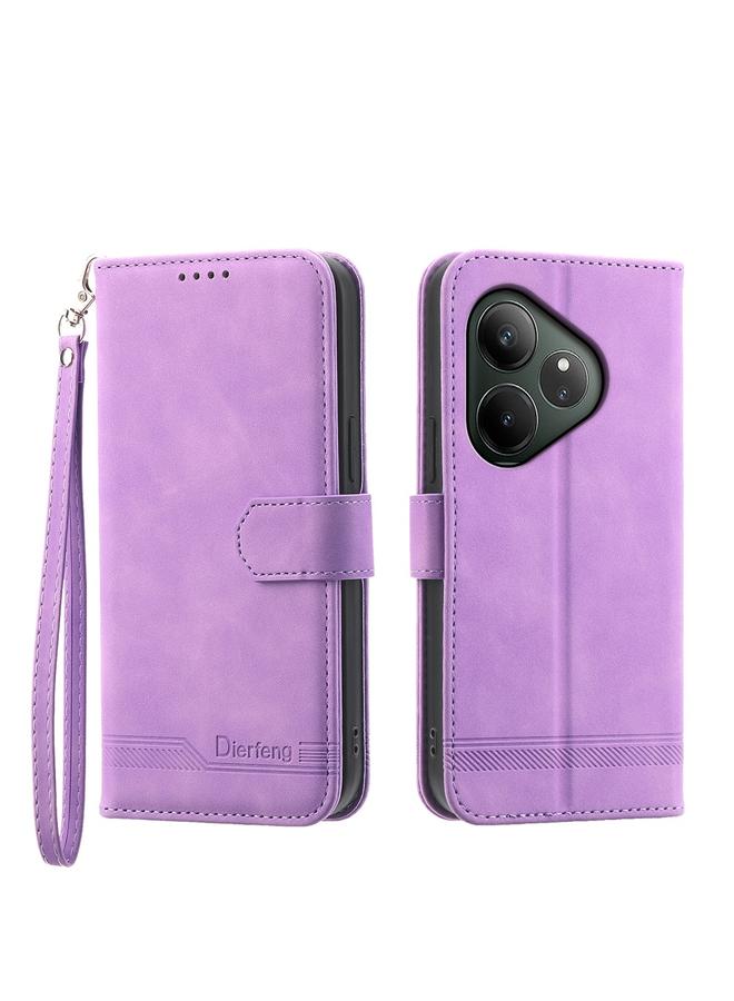 S-TOP Case For Realme GT 6 Global Dierfeng Dream Line TPU Hybrid PU Leather Phone Case - Image 1