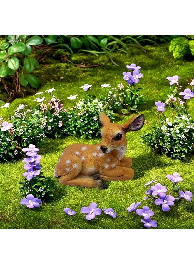 Realistic Handcrafted Sika Deer Couple Figurine Weather Resistant Resin Statue for Garden Home Lawn Patio Tabletop Decoration - Image 4