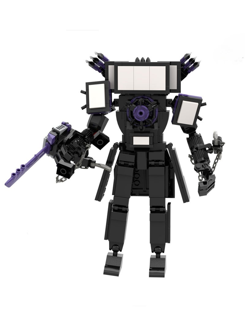 Children's Self-assembly Small Particle Toy Building Blocks Knife Chain TV Model  - Image 1