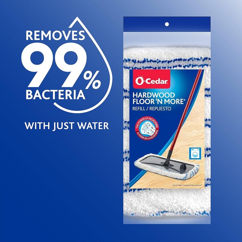 o cedar إعادة تعبئة ممسحة ميكروفايبر لأرضيات الخشب الصلب من O-Cedar - أزرق/أبيض - Image 3