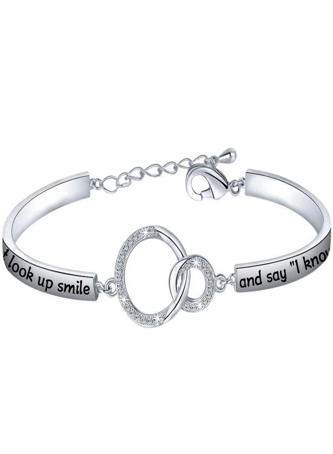 PLITI Sympathy Gift Memorial Jewelry In Memory Of Loved One Bangle Sometimes I Just Look Up Smile And Say I Know That Was You Remembrance Bracelet (That Was You bgS) - Image 1