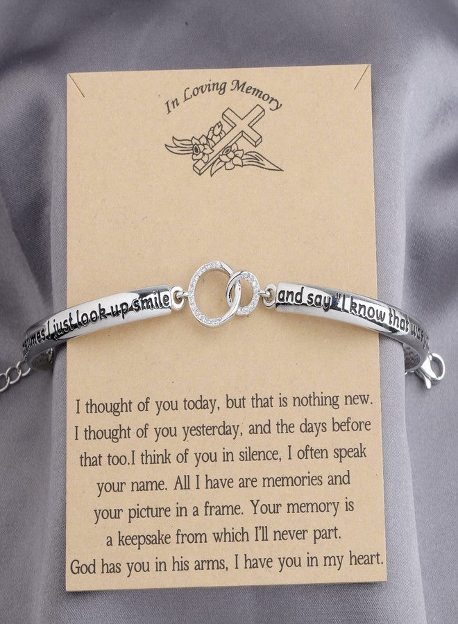 PLITI Sympathy Gift Memorial Jewelry In Memory Of Loved One Bangle Sometimes I Just Look Up Smile And Say I Know That Was You Remembrance Bracelet (That Was You bgS) - Image 2
