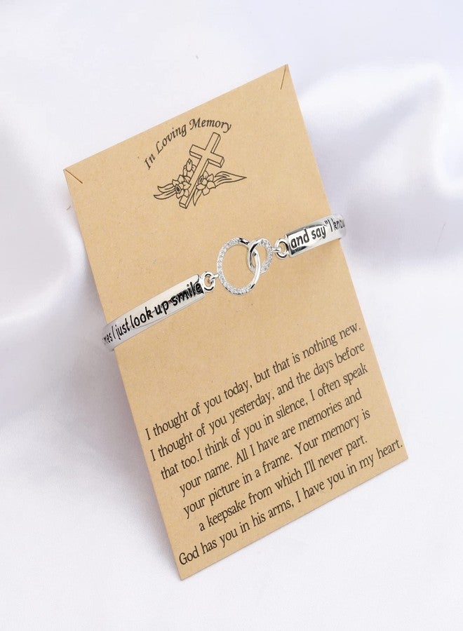 PLITI Sympathy Gift Memorial Jewelry In Memory Of Loved One Bangle Sometimes I Just Look Up Smile And Say I Know That Was You Remembrance Bracelet (That Was You bgS) - Image 5