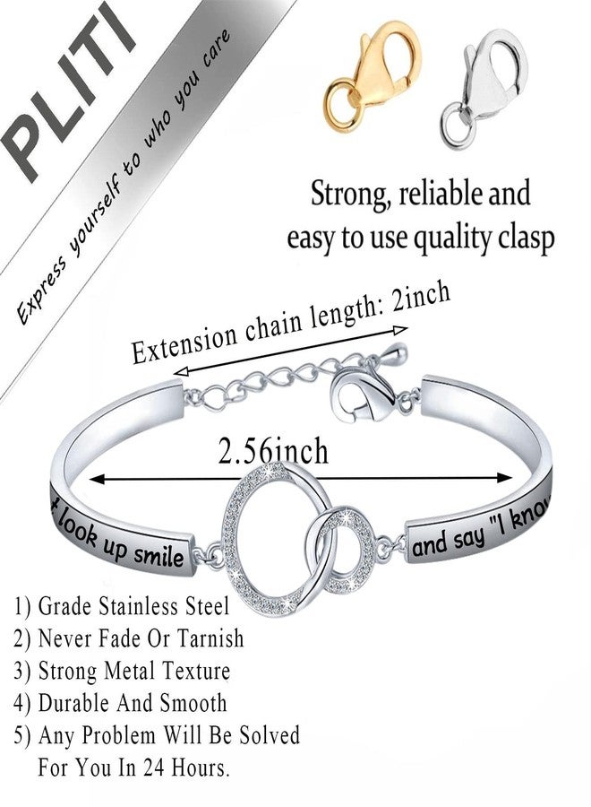 PLITI Sympathy Gift Memorial Jewelry In Memory Of Loved One Bangle Sometimes I Just Look Up Smile And Say I Know That Was You Remembrance Bracelet (That Was You bgS) - Image 3
