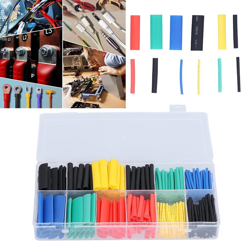 Nylon Heat Shrink Tube, 280Pcs Heat Shrink Tube Insulation Electrical Colored Assorted Heat Shrink Tubing, Wire, Heat Shrink Tubing - Image 3