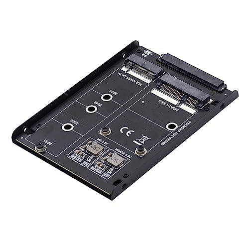 NFHK Dual MSATA NGFF BM SSD Card JBOD Raid0 Span Bridge to 25inch SATA Combo HDD Disk Drive Enclosure - Image 1