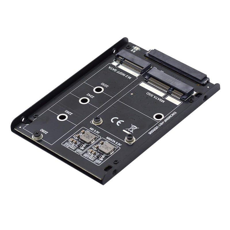 NFHK Dual MSATA NGFF BM SSD Card JBOD Raid0 Span Bridge to 25inch SATA Combo HDD Disk Drive Enclosure - Image 2