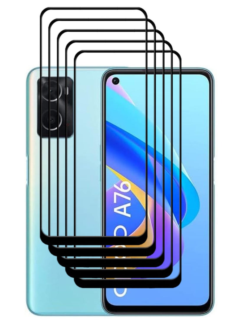ACLIX 5 Pieces Antistatic ESD Dustproof Premium Quality High Definition Tempered Glass Screen Protector Designed For Oppo A76 - Image 1