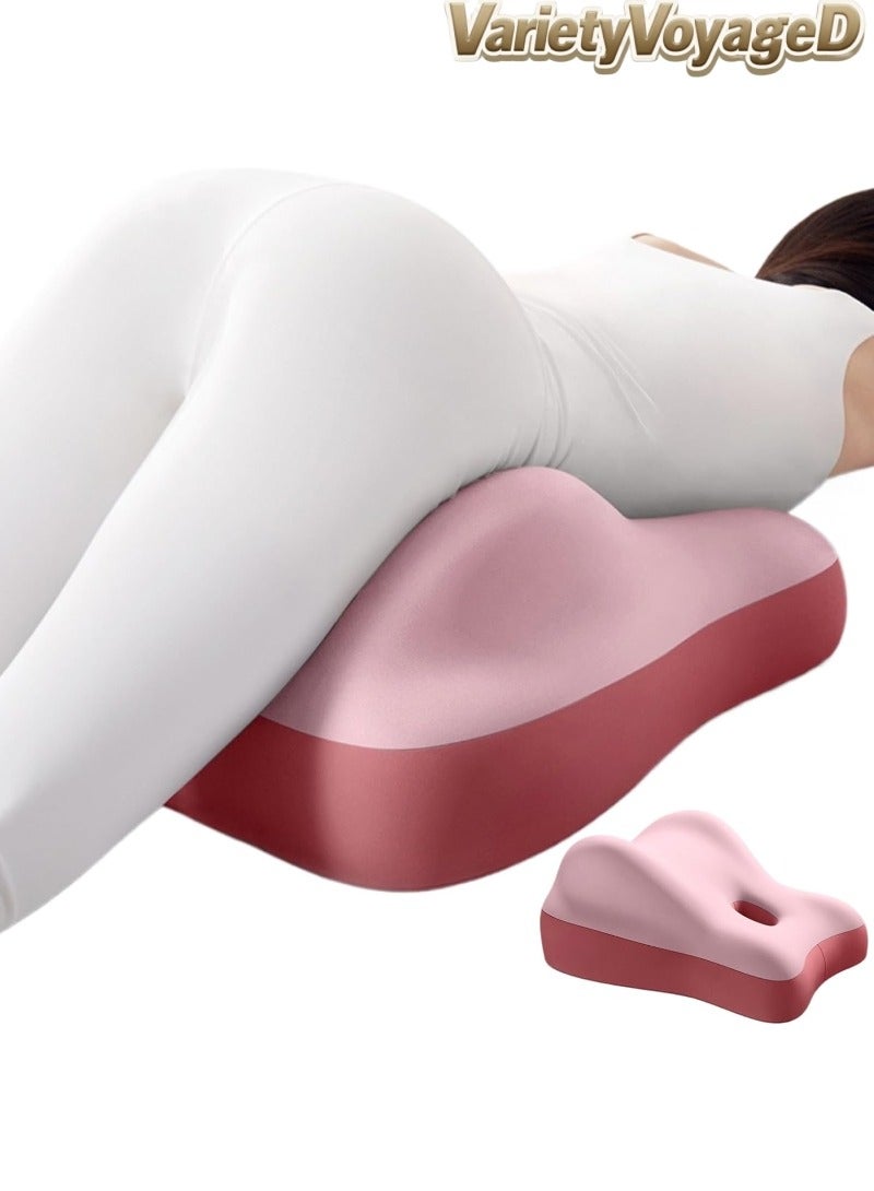 رحلة التنوعD وسادة متعددة الأغراض لرفع الساقين وسادة قطنية وسادة للنوم وسادة محمولة وسادة للجسم للنوم لرفع الساقين سرير أريكة سفر تخييم،  مثالية للجلوس والاستلقاء (وردي) - Image 1