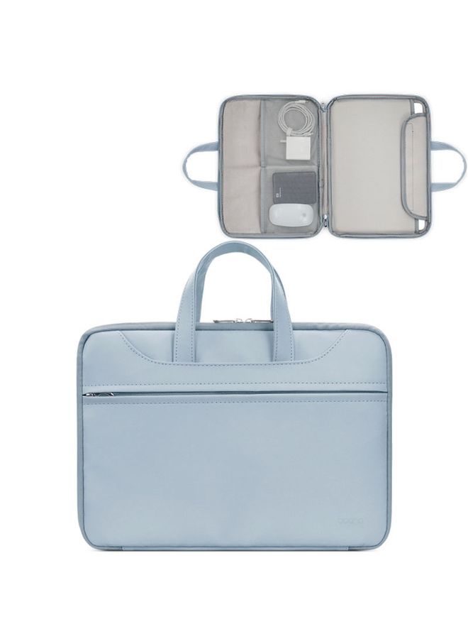 Baona BN-Q006 PU Leather Full Opening Laptop Handbag For 13/13.3 inches(Sky Blue)