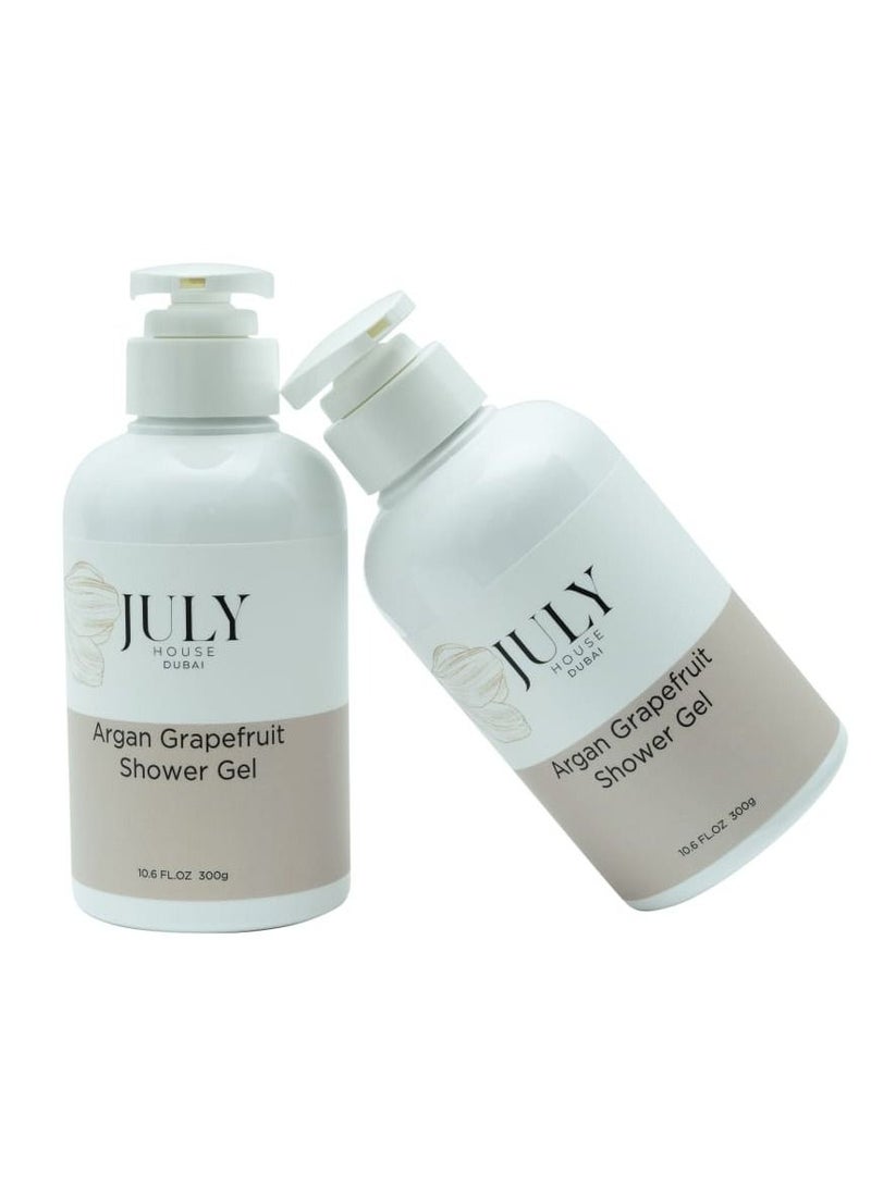 JULY HOUSE Natural Organic Argan Grapefruit Shower Gel Rich in Vitamin E, Moisturizing and Softening the Skin - Image 2