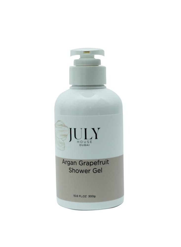 JULY HOUSE Natural Organic Argan Grapefruit Shower Gel Rich in Vitamin E, Moisturizing and Softening the Skin - Image 1