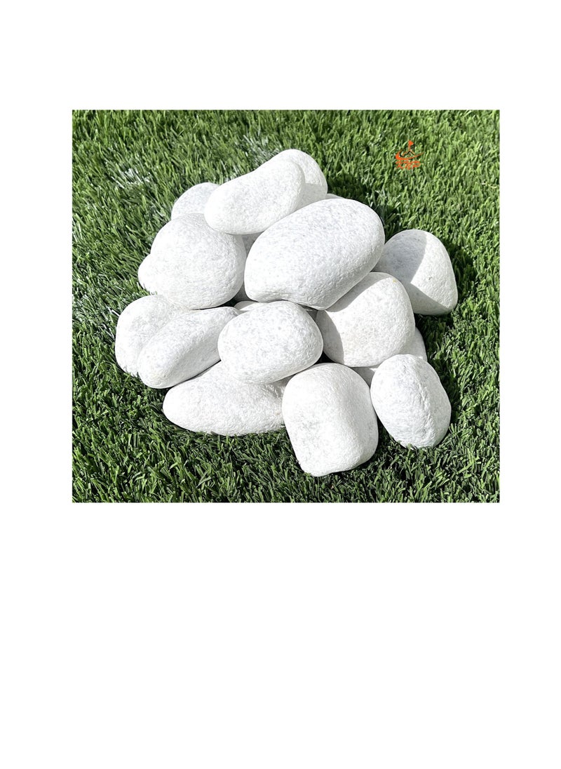 KNP White Marble Pebbles 20KG Bag 2-4 cm  - Image 1