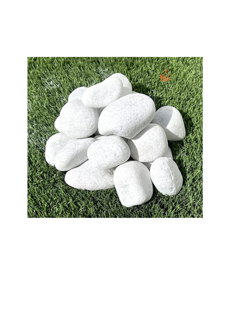 KNP White Marble Pebbles 20KG Bag 2-4 cm  - Image 3