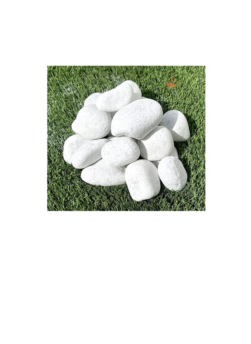 KNP White Marble Pebbles 20KG Bag 2-4 cm  - Image 2
