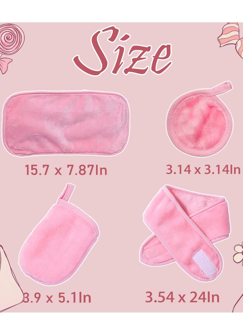 KASTWAVE - Makeup Remover Cloths Microfiber Reusable Fast Drying Washcloth, Makeup Remove Face Towels for Women (4 Pcs) - Image 1
