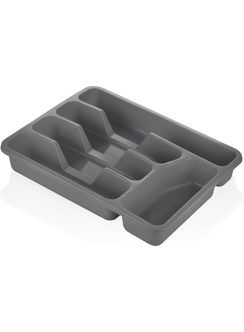 Orchid صينية أدوات المائدة من أوركيد باجر، منظم أدراج مع عدة أقسام، صينية تخزين أدوات المائدة للشوك، السكاكين، الملاعق، منظم، رف تخزين أدراج المطبخ المتين، صينية أدوات المائدة (صغيرة)