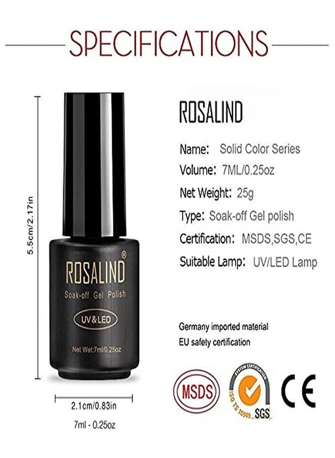 ROSALIND Gel Nail Polish Colors Manicure Beauty Semi Permanent Varnish UV LED Lamp Nail Art Design Nail Polish UV/LED Light need to Dry (RL-7ml-2460) - Image 3