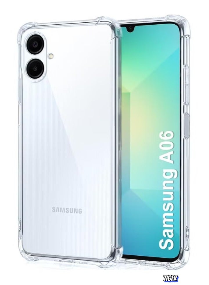 TIGER Samsung Galaxy A06 Case – Transparent Soft Flexible TPU, Anti-Drop Shockproof Bumper Protective Cover for Samsung Galaxy A06, Slim, Durable, and Lightweight - Image 1