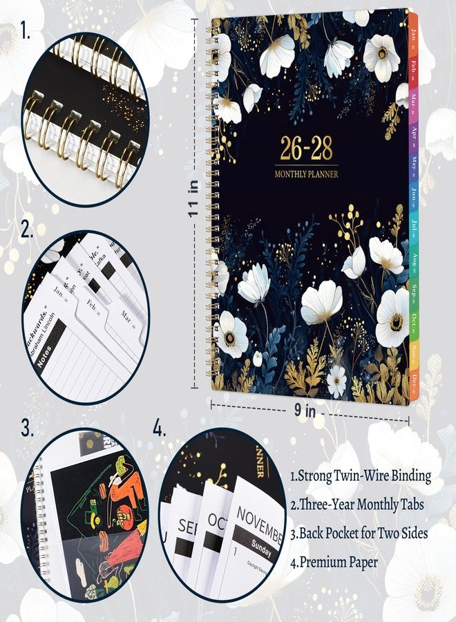 Tersus 2026-2028 Monthly Planner/Calendar - January 2026 - December 2028, 9” × 11”, 3 Year Monthly Planner 2026-2028, 36-Month Calendar with Tabs,Inner Pocket, Twin-wire Binding, Enterprise - Image 5