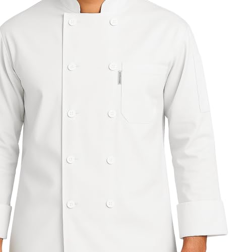 uniformer Full Sleeves Chef Coat for Men | Double-Breasted Chef Coat With Reversible Closure | Comfortable & Stylish | Easy Care & Breathable | Ideal for Chefs, Cooks, and Kitchen Staff (White_S) - Image 5