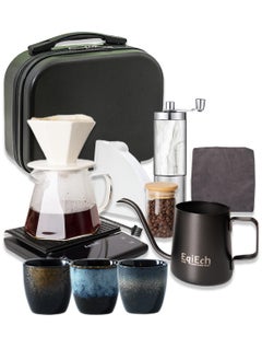 EqiEch V60 Coffee Set,12-Piece Completed Drip Coffee Maker Set,All in 1 Portable Travel Bag  - Image 1