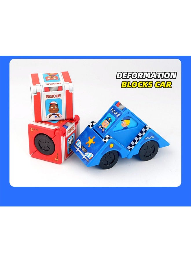 3 قطع تشوه كتلة السيارات ، كتل بناء طفل لعبة مجموعة السيارات ، الطفل والأطفال الصغار كتل سيارة للأطفال سن 3+ - Image 5