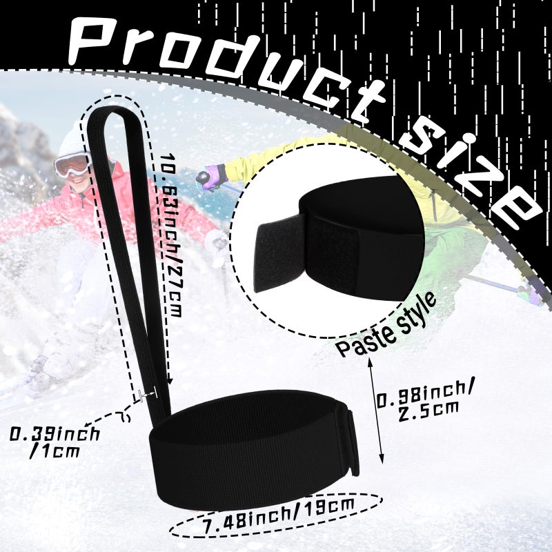 Arrowbash 14 Pcs Sport Glove Safety Strap Elastic Ski Glove Leash Holder Handcuffs Wrist Strap for Skiing Snowboarding - Image 2