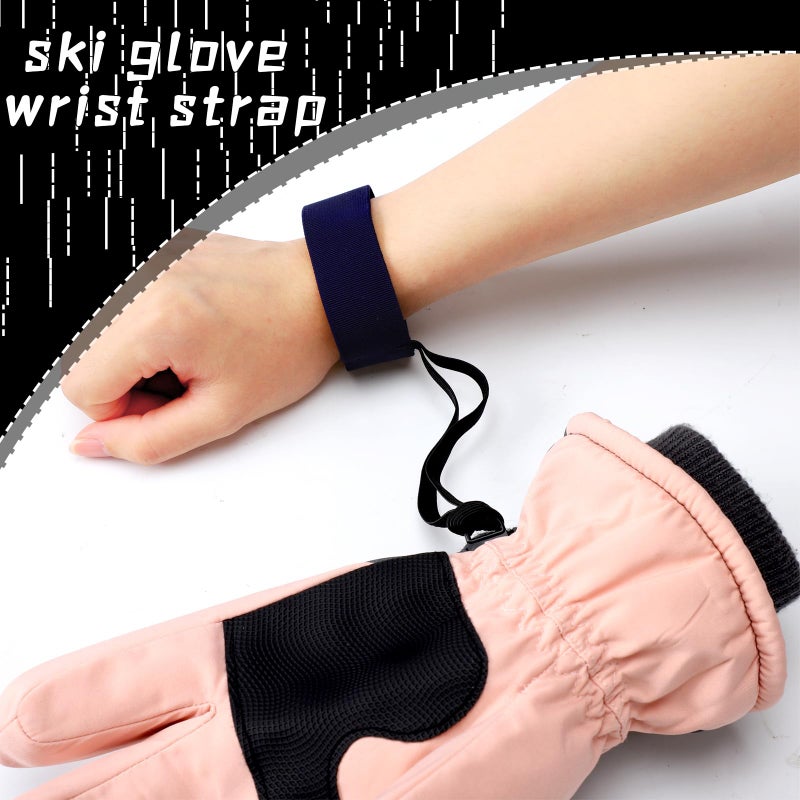 Arrowbash 14 Pcs Sport Glove Safety Strap Elastic Ski Glove Leash Holder Handcuffs Wrist Strap for Skiing Snowboarding - Image 3