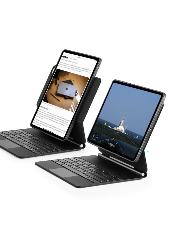 اي اس ار حافظة ESR لجهاز iPad Pro 12.9 مع لوحة مفاتيح، قاعدة مغناطيسية سهلة الإعداد، أوضاع عمودية/مرتفع لجهاز iPad Pro 12.9 (الجيل 6/5/4/3)، حافظة واقية قابلة للإزالة، سلسلة Rebound 360 - Image 1